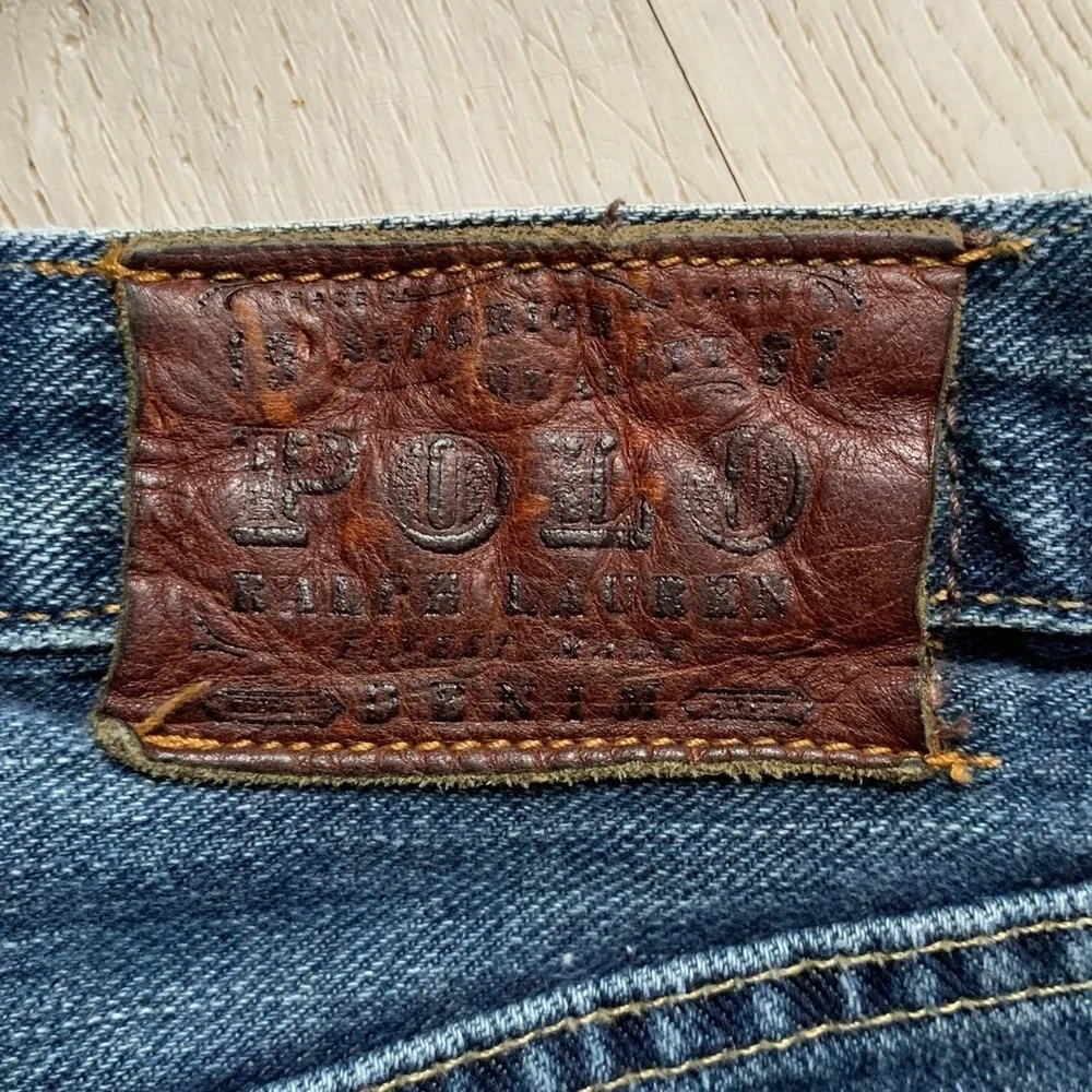 Polo Ralph Lauren Vintage Authentic Blue Denim‎ Unisex 34x32 Jeans